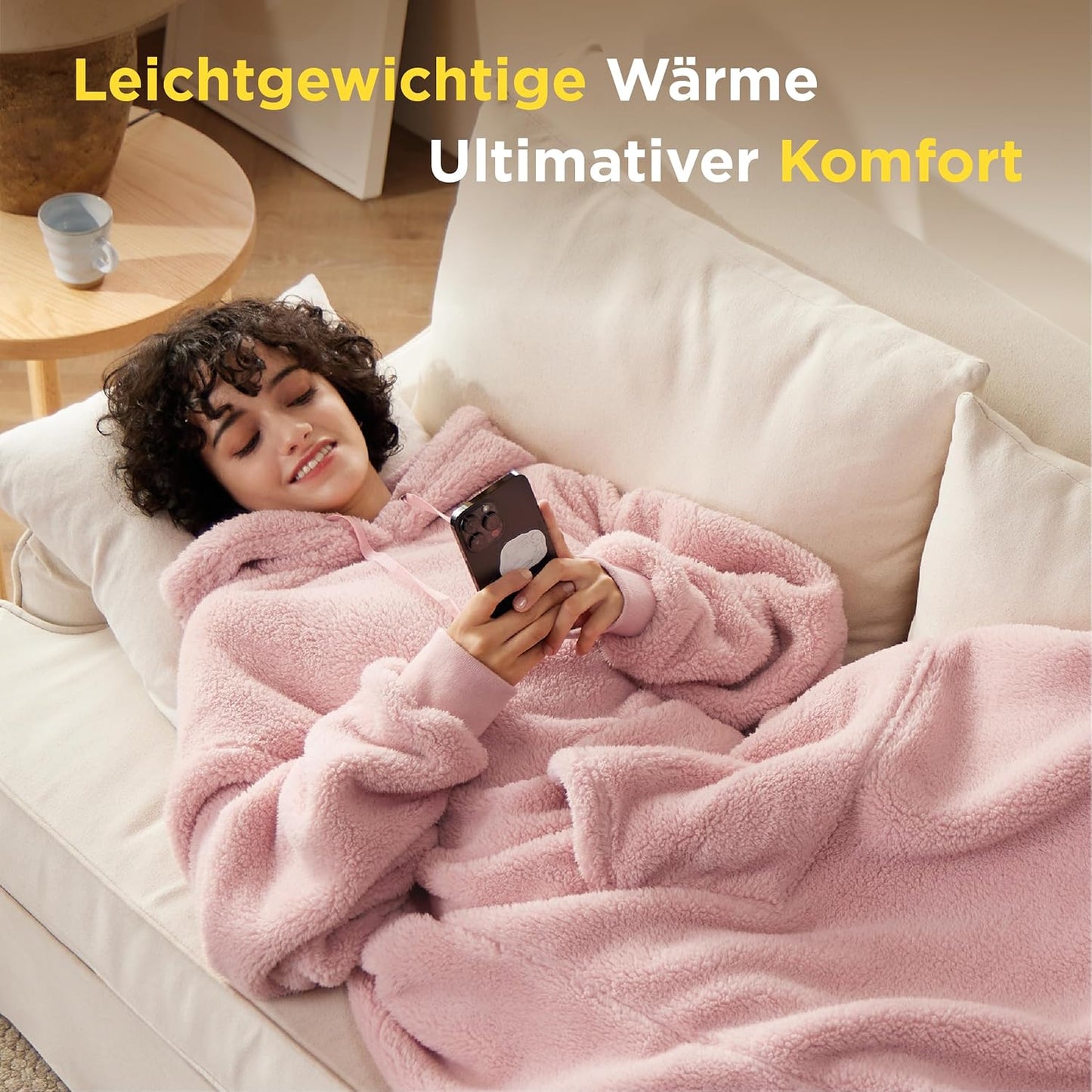 Kuschelhoodie Decke – Weich, Warm & Bequem zum Anziehen
